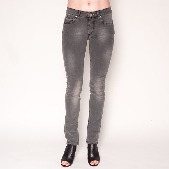 679. ACNE Hex Filter Faded Grey Skinny Jeans Sz 26 x 32 - Picture 1 of 6